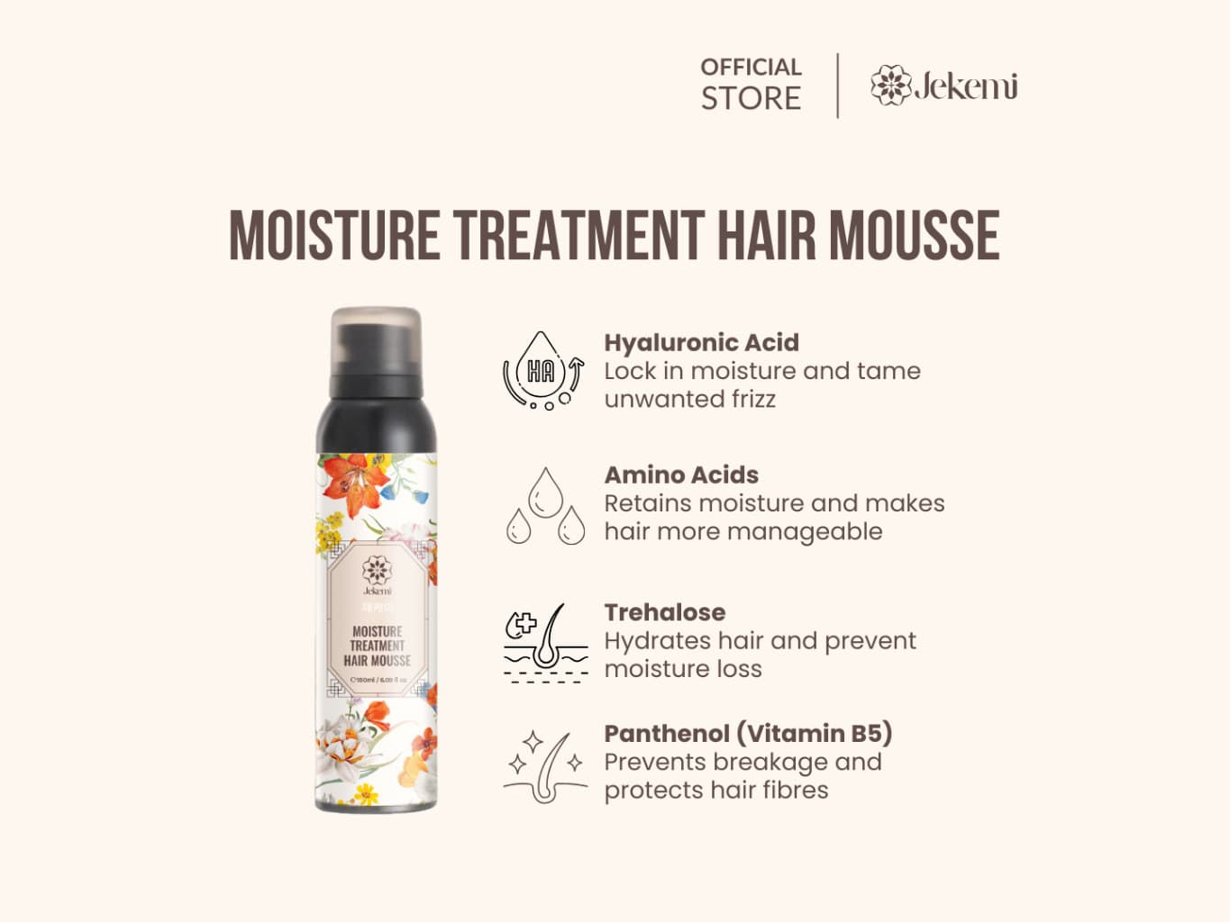Jekemi moisture treatment hair mousse