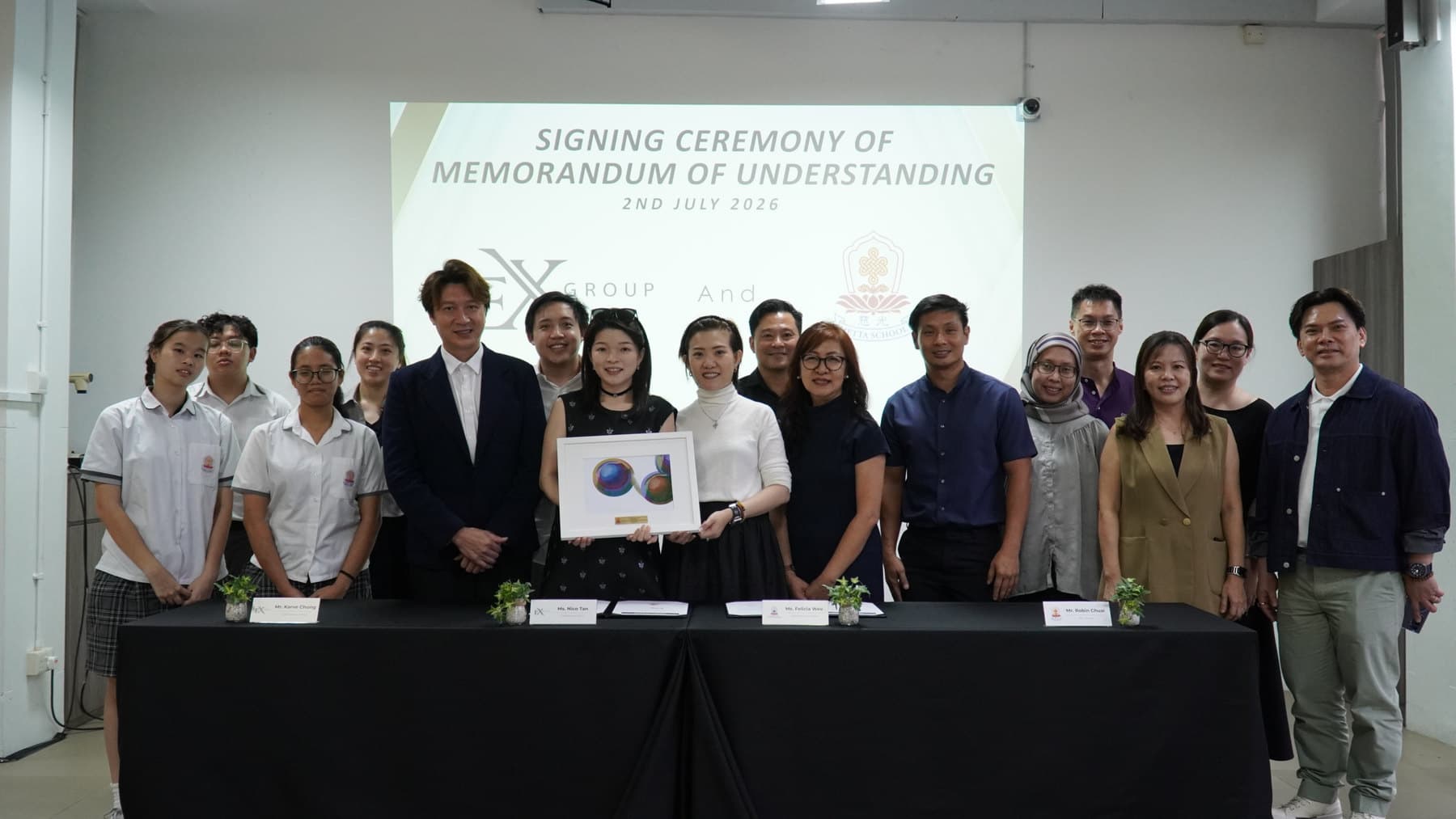 The EX Group and Metta School memorandum of understanding signing